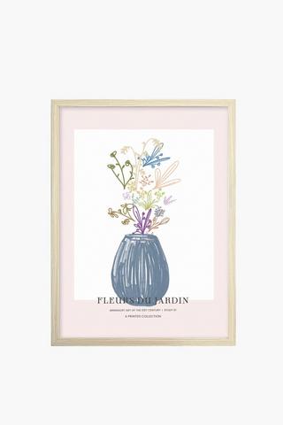 Framed Flower Vase Canvas, 30x40cm