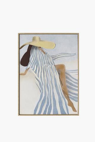 Stripe Lady Canvas, 50x70cm