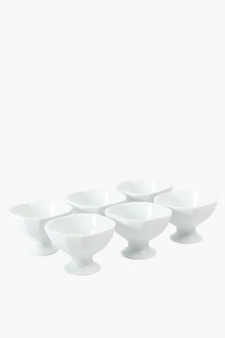 6 Piece Ice Cream Porcelain Bowl Set