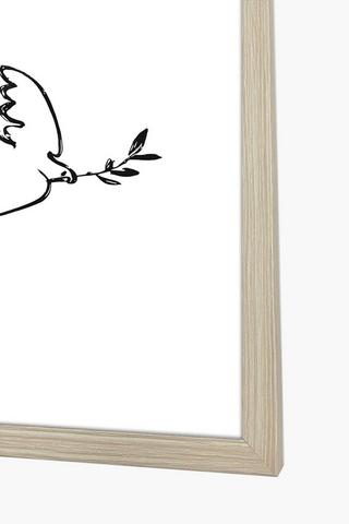 Framed Bird Flock Canvas, 40x60cm