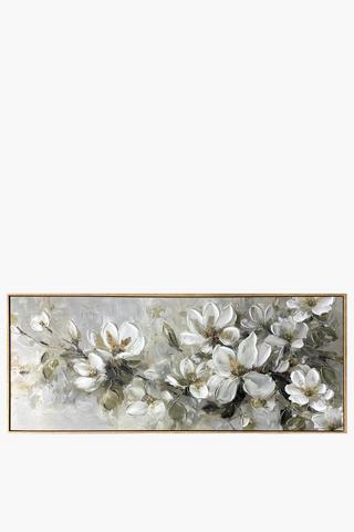 Hand Painted Flowers Canvas, 70x170cm
