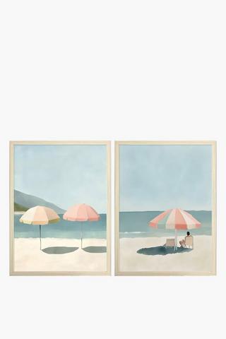 2 Pack Printed Beach Canvas, 30x40cm