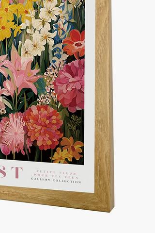 Framed Flower Market Canvas, 40x60cm
