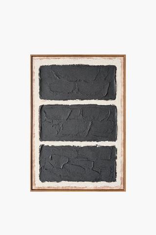 Hand Painted Monochrome Blocks Canvas, 70x100cm
