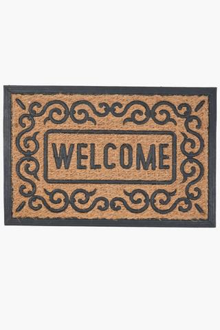 Coir Rubber Welcome Doormat, 40x60cm