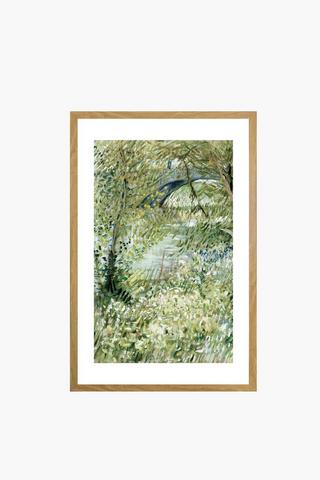 Framed Abstract Flower Canvas, 60x90cm