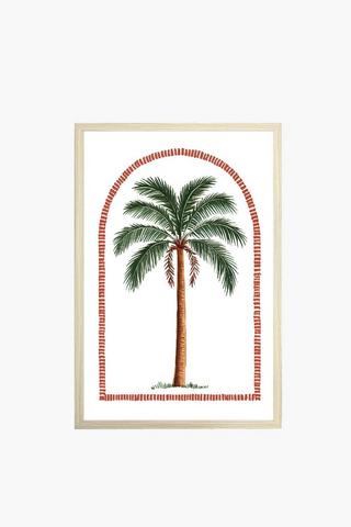 Framed Palm Tree Canvas, 40x60cm