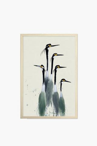 Framed Birds Canvas, 40x60cm
