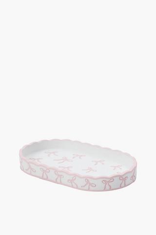Kate Polyresin Bow Bathroom Tray