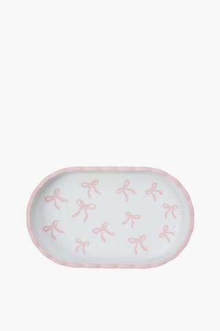 Kate Polyresin Bow Bathroom Tray