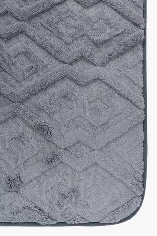 2 Piece Foam Zig Zag Bath Mat Set