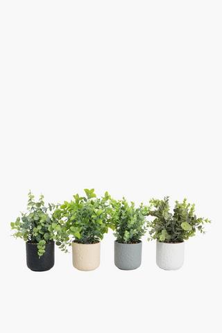 Assorted Greenery In Dimple Pot, 10x27cm