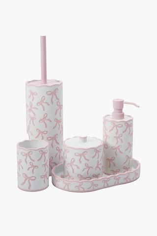 Kate Polyresin Bow Cotton Bud Holder