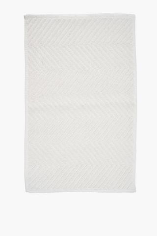 Cotton Zig Zag Bath Mat, 50x80cm