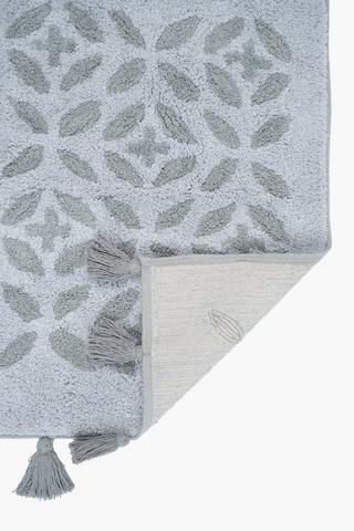 Cotton Tufted Tassle Geometric Bath Mat, 50x80cm