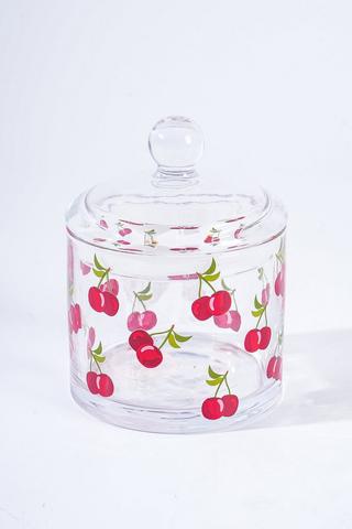 Cherry Glass Storage Jar