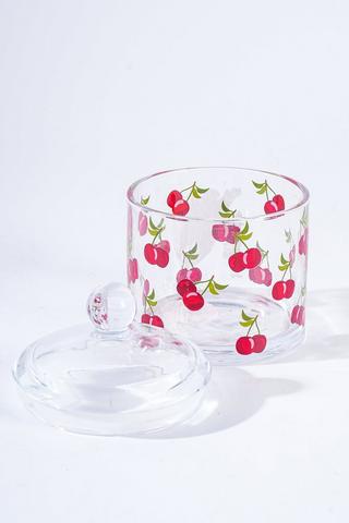 Cherry Glass Storage Jar