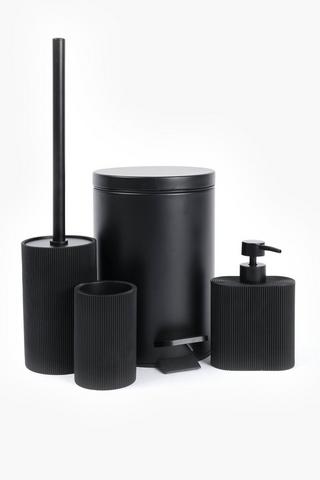 Polyresin Ribbed Bath Tumbler