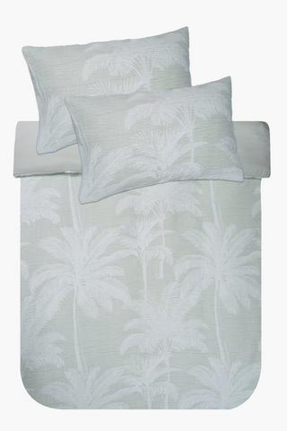 Jacquard Palm Duvet Cover Set