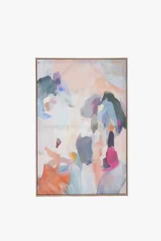 Framed Printed Abstract Canvas, 60x90cm