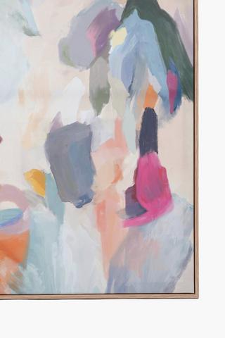 Framed Printed Abstract Canvas, 60x90cm