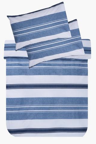 Polycotton Rudyard Stripe Duvet Cover Set