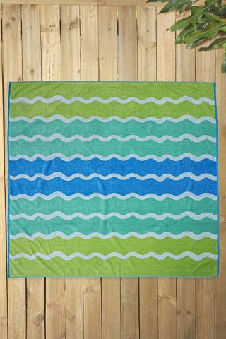 Cotton Waves Beach Blanket, 152x175cm