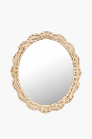 Oval Jute Mirror, 50x70cm