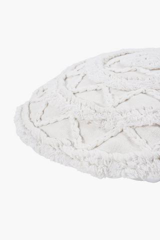 Textured Crochet Round Scatter Cushion, 45cm