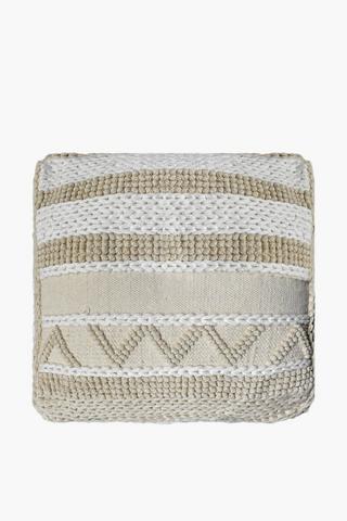 Tassel Knit Pouffe Nat