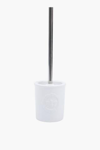 Ceramic Embossed Bee Toilet Brush Set