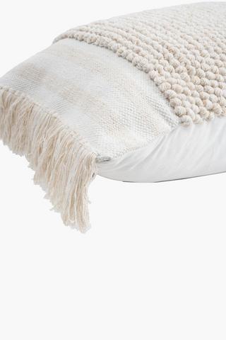 Extra Premium Textured Bobbles Feather Filled Scatter Cushion, 40x90cm