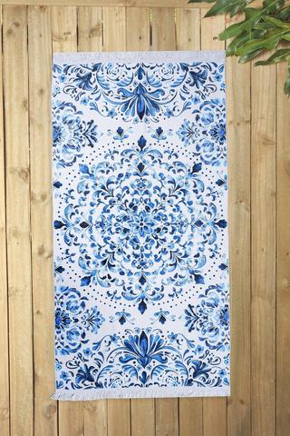 Polycotton Printed Rita Fringe Beach Towel, 85x160cm