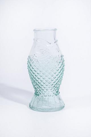 Glass Fish Vase, 8x18cm