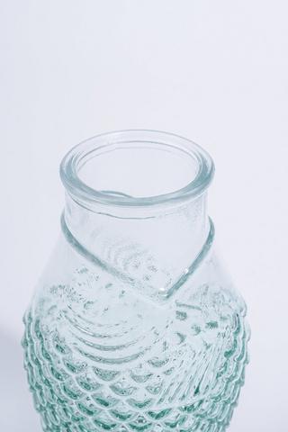 Glass Fish Vase, 8x18cm