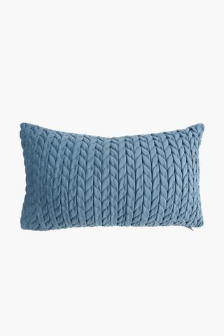 Ruched Velvet Scatter Cushion 30x50cm
