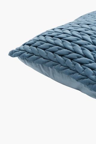 Ruched Velvet Scatter Cushion 30x50cm