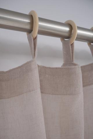Wood Sheer Eyelet Curtain, 140x225cm