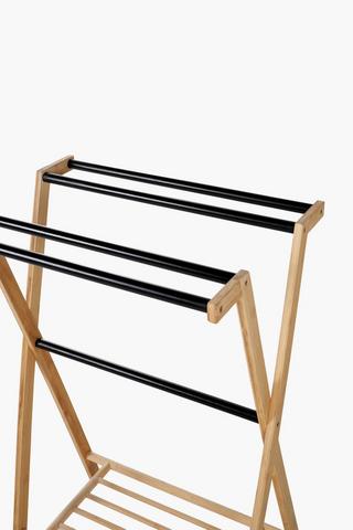 Bamboo Towel Rack Nat/blk