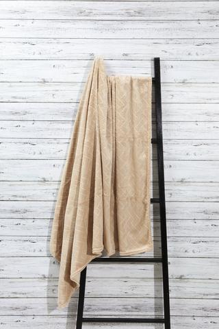 Embossed Flannel Geometric Blanket, 125x150cm