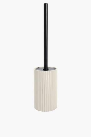 Polyresin Ribbed Toilet Brush Set