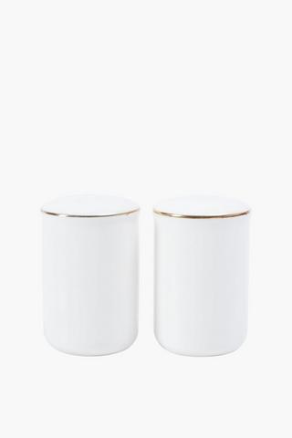 Metallic Rim Salt And Pepper Set