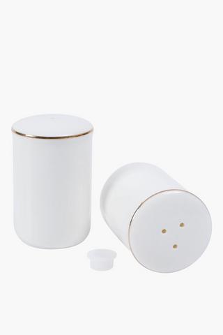 Metallic Rim Salt And Pepper Set