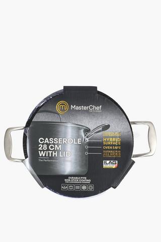 MasterChef Stainless Steel Matrix Casserole, 28cm