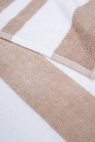 Cotton Jacquard Fringe Bay Stripe Beach Towel, 85x160cm