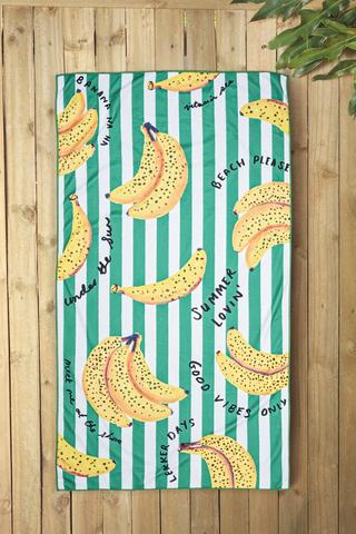 Microfibre Banana Beach Towel, 70x130cm