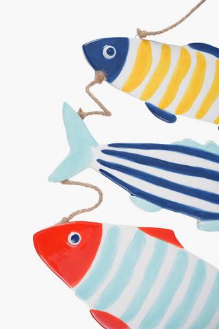 3 Fish Hanging Decor, 25x30.5cm