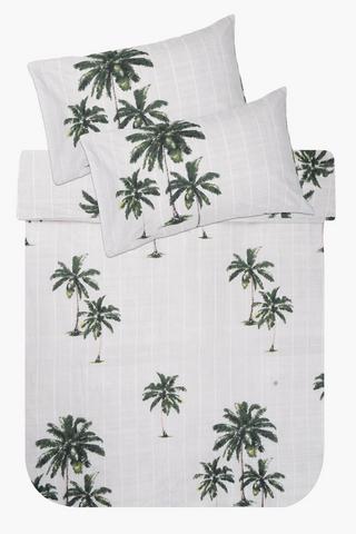 Premium Bishop Cotton Palm Duvet Cover Set