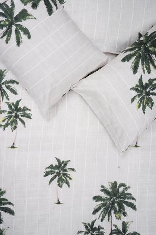 Premium Bishop Cotton Palm Duvet Cover Set