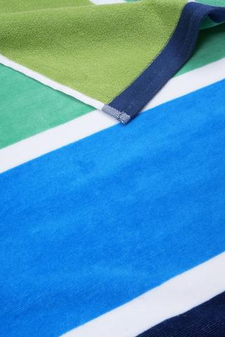 Cotton Jacquard Wide Stripe Beach Towel, 85x160cm